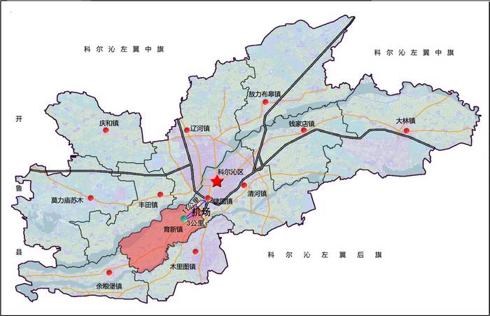 科尔沁区行政区划